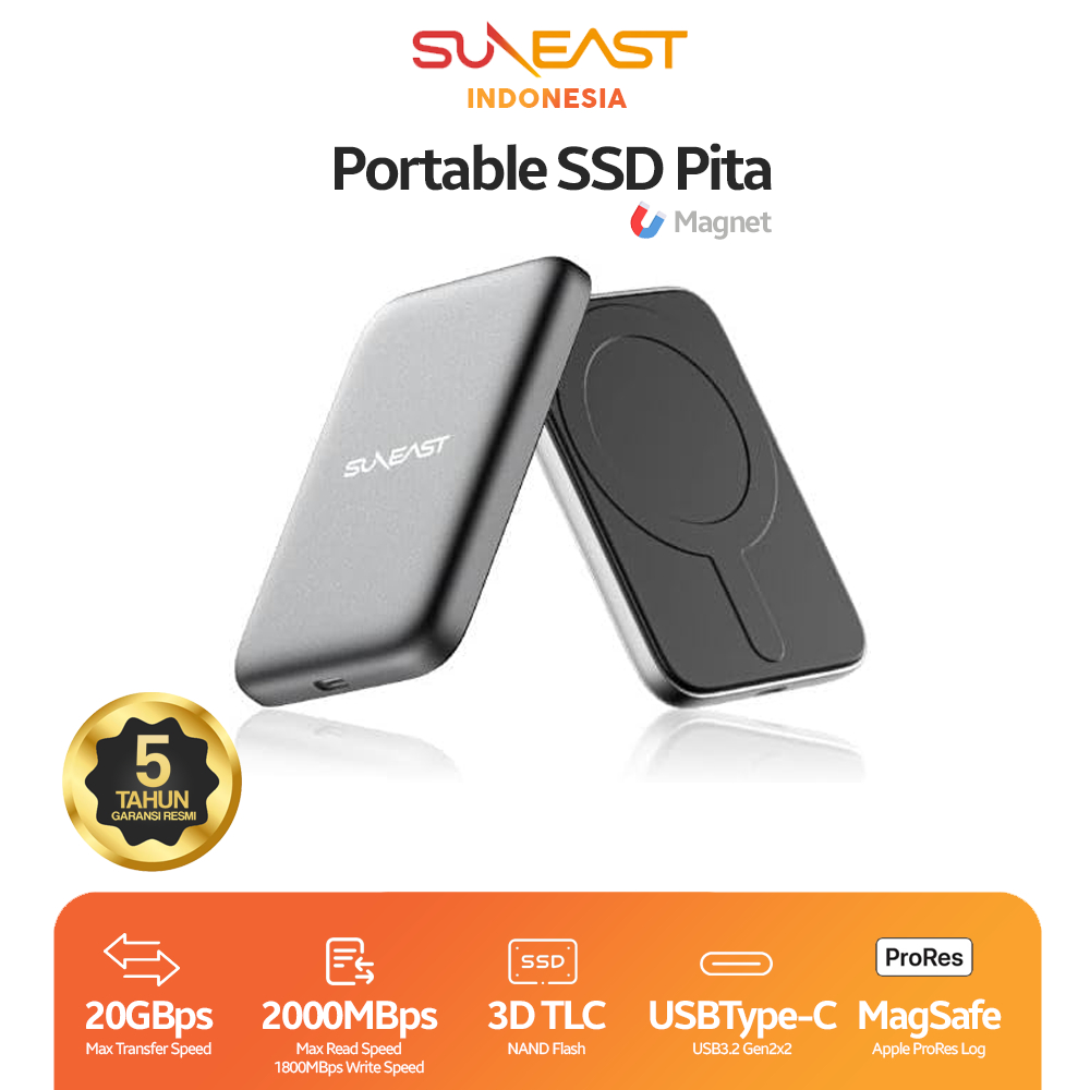 Foto SunEast Suneast Pita SSD External Portable Slim with Magsafe USB