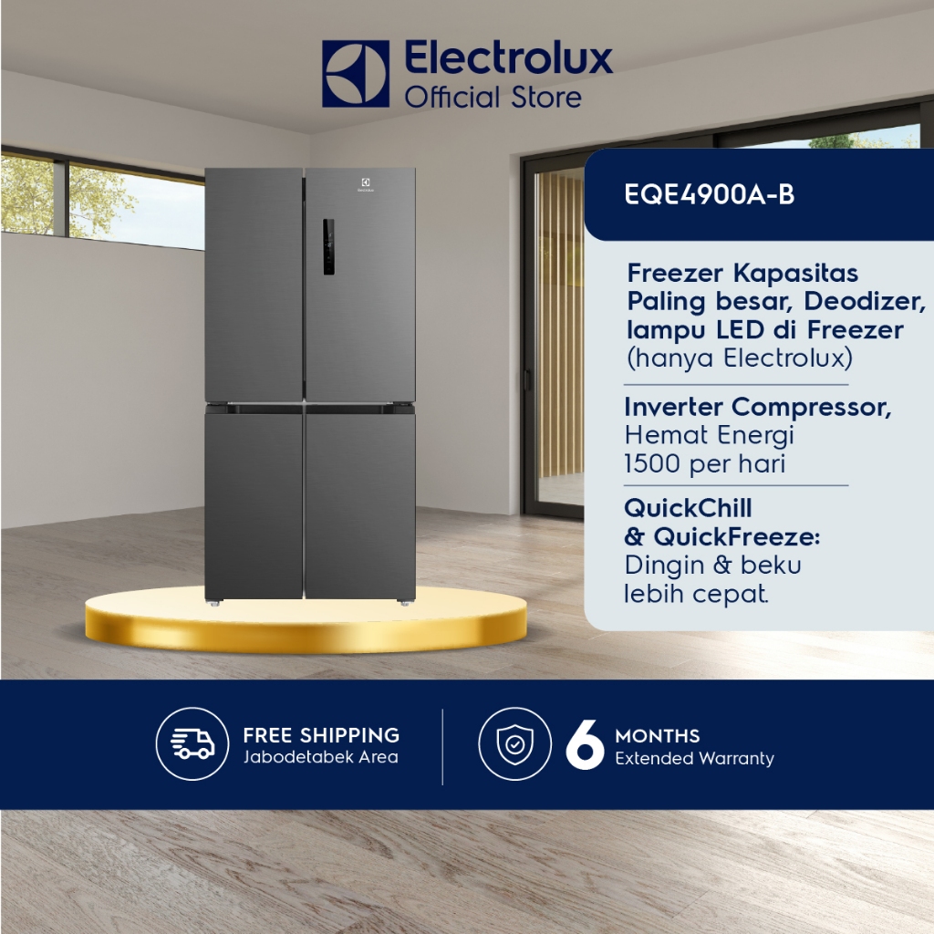 Foto Electrolux Electrolux Kulkas 4 Pintu 541L/496L (DEODORIZER HONEYCOMB LAM)