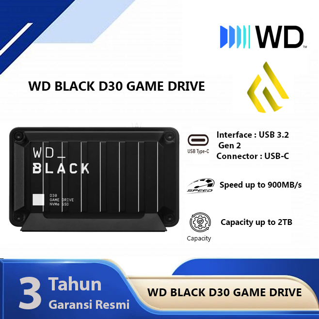 Foto WD WD Black D30 500GB 1TB 2TB Game Drive