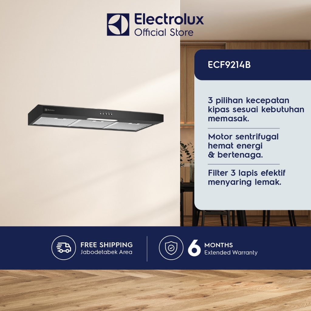 Foto Electrolux Electrolux Cooker Hood SLIM (AIRFLOW 600 M³)
