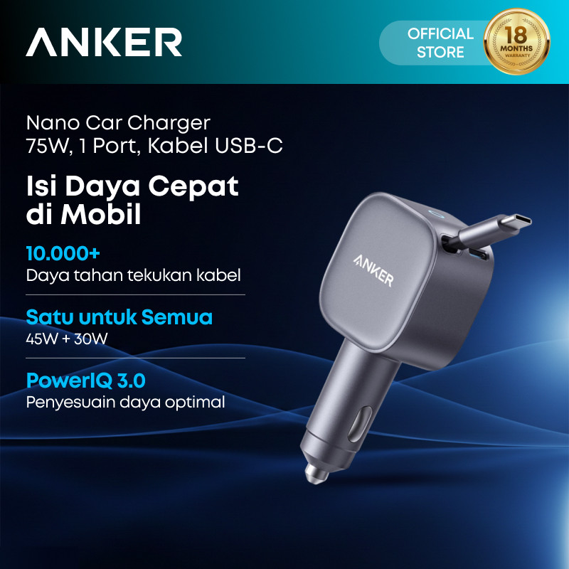 Foto Anker Anker USB-C Car Charger 75W Max Ultra-Compact Type-C Fast