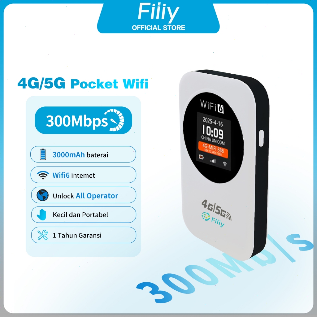 Foto Filiy Filiy Pocket Wifi 4G/5G LTE 300Mbps Unlock All Operator Sim