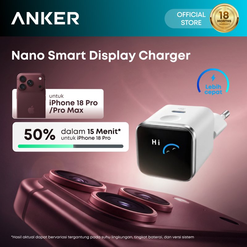 Foto Anker Anker Nano Digital Display Charger 45W Adapter Gan Fast