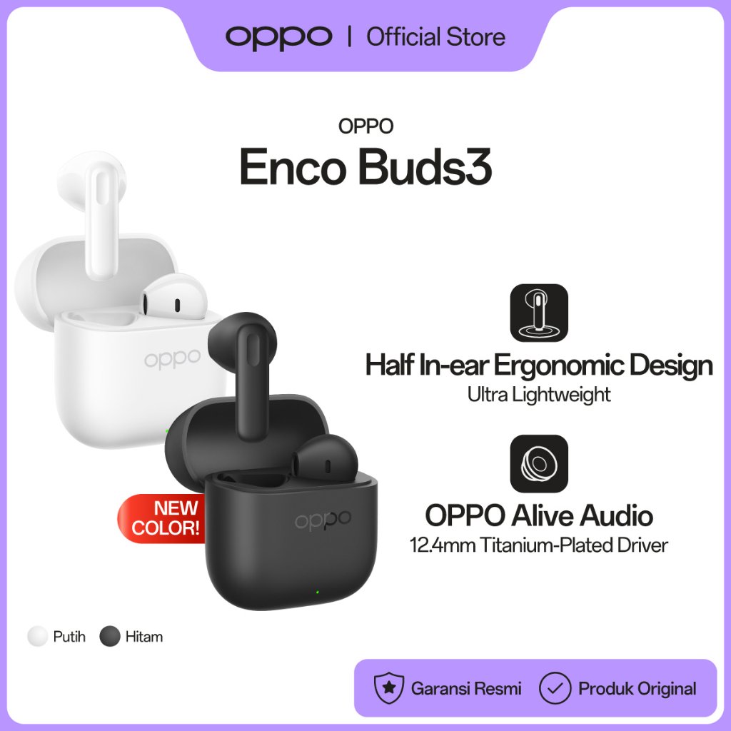 Foto OPPO OPPO Enco Buds3 True Wireless Earbuds [Half In-ear