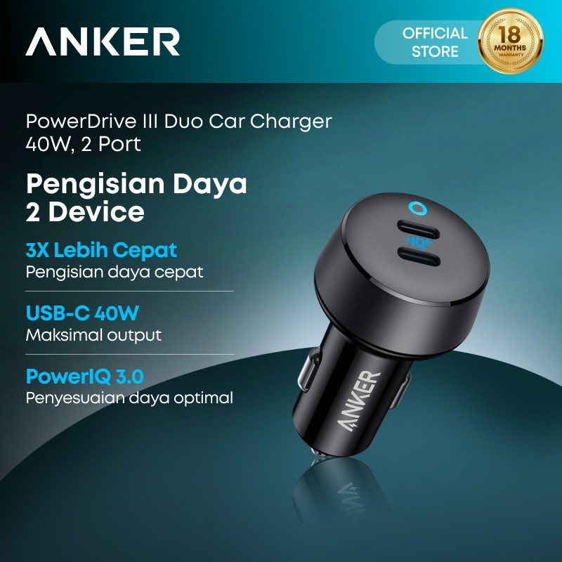 Foto Anker Anker PowerDrive III Duo USB-C Car Charger fast charging