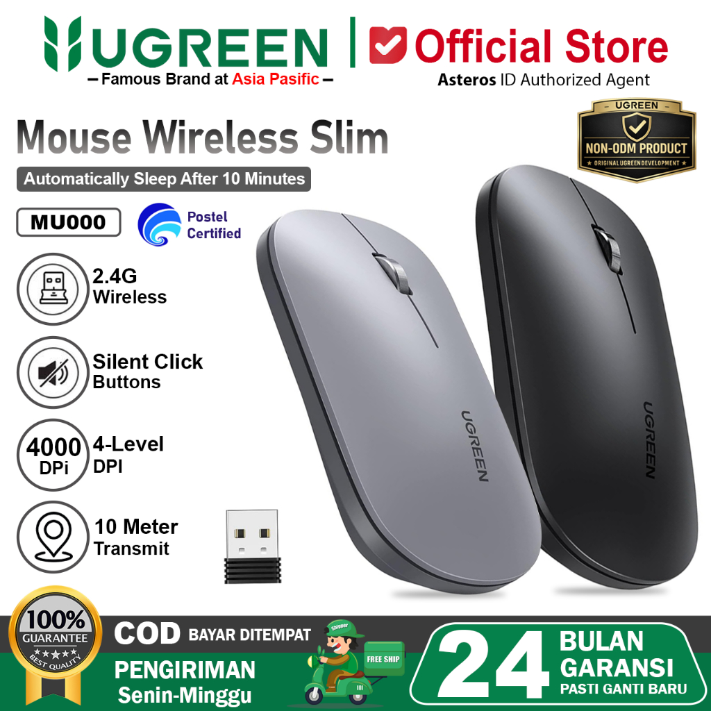Foto Ugreen UGREEN Mouse Wireless 2.4GHz Silent Clik 5 Level DPI