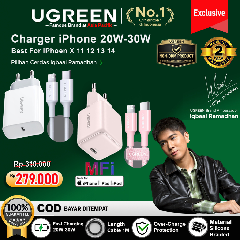 Foto Ugreen UGREEN Charger MFI iPhone 11 12 13 14 PD Type C to