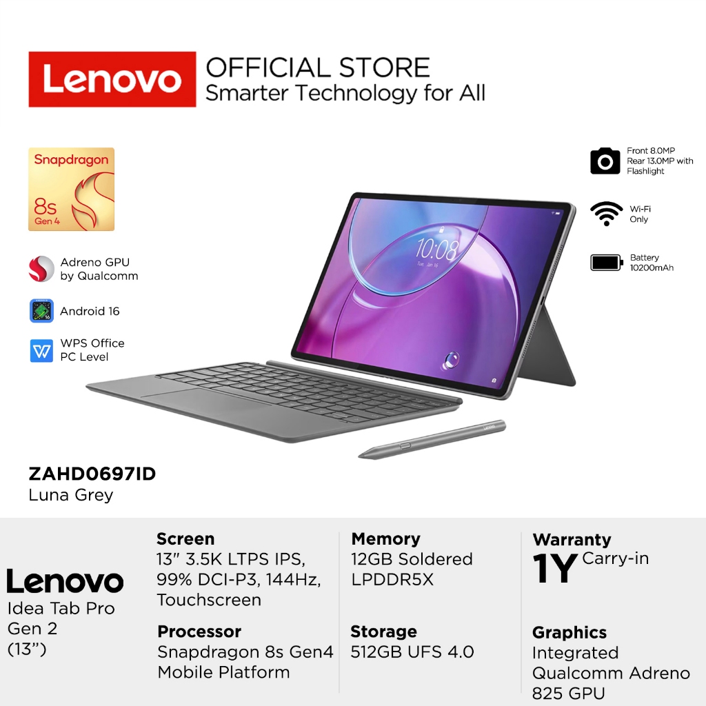 Foto Lenovo Lenovo Tablet Idea Tab Pro Gen 2 97ID Snapdragon 8s Gen 4