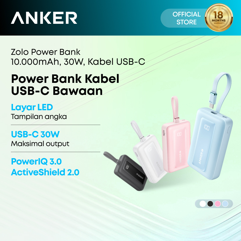 Foto Anker Anker Zolo Power Bank 10000 20000 mAh 30W 45W with Type C