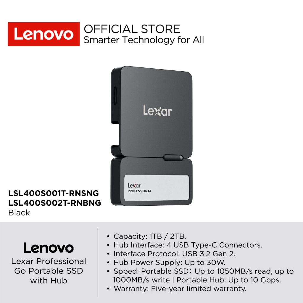 Foto Lexar Lexar Professional Go Portable SSD with Type C Hub