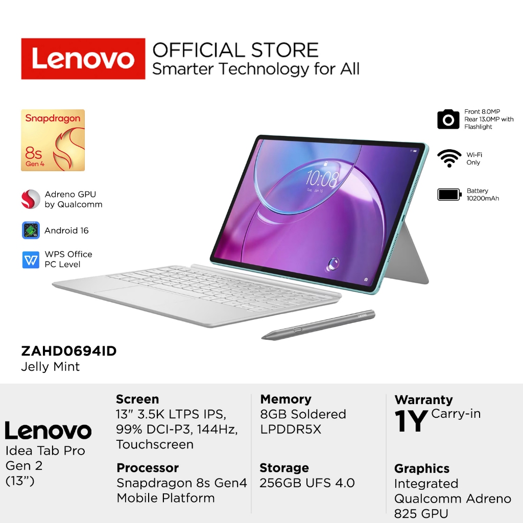 Foto Lenovo Lenovo Tablet Idea Tab Pro Gen 2 Snapdragon 8s Gen 4