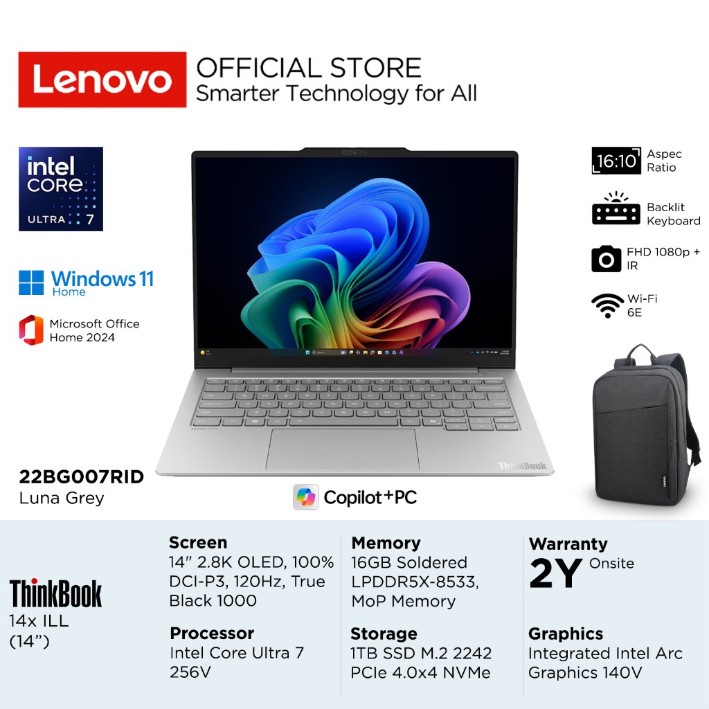 Foto Lenovo Lenovo ThinkBook 14x ILL Intel Core Ultra 7 256V