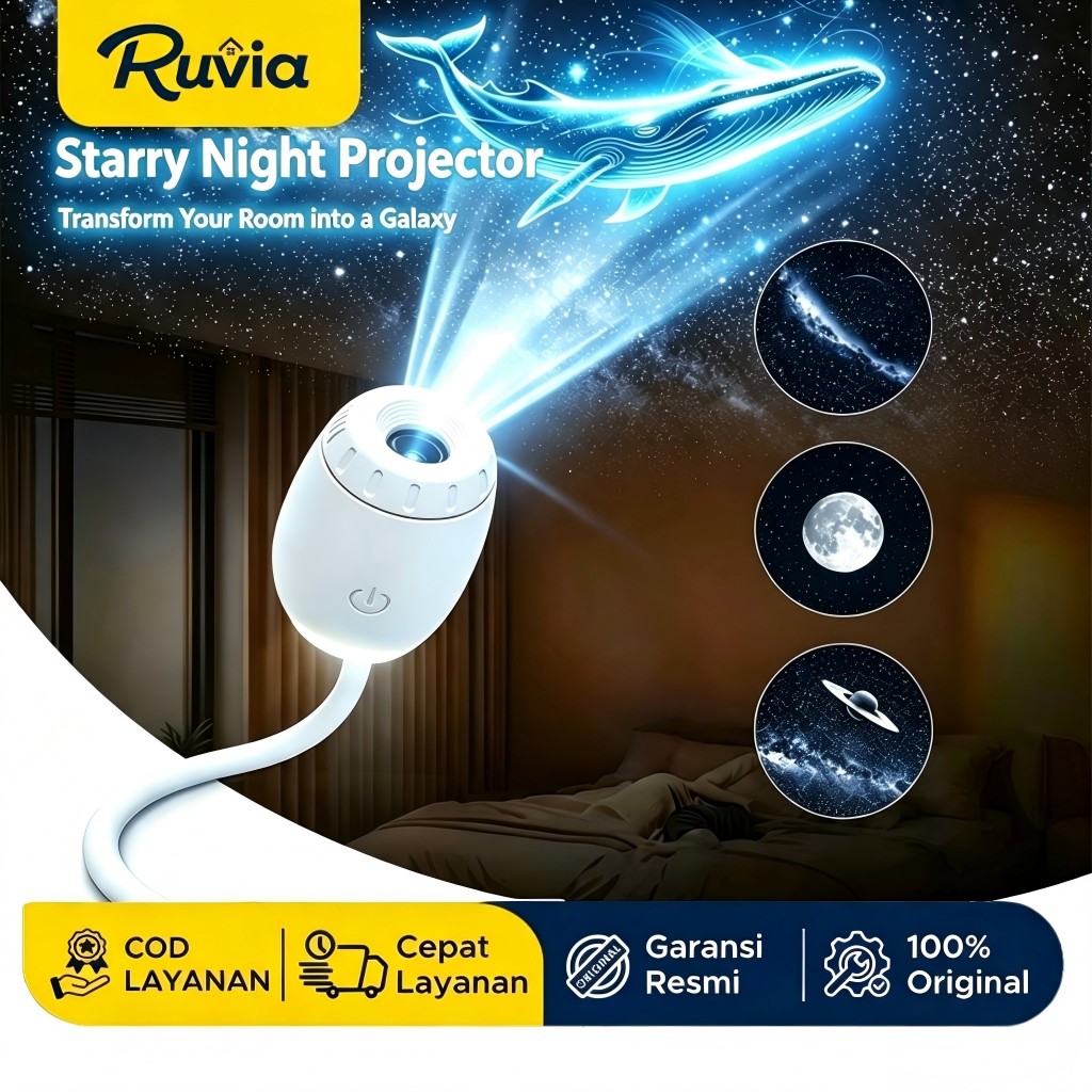 Foto Ruvia Ruvia Proyektor Galaksi Langit Berbintang Mini