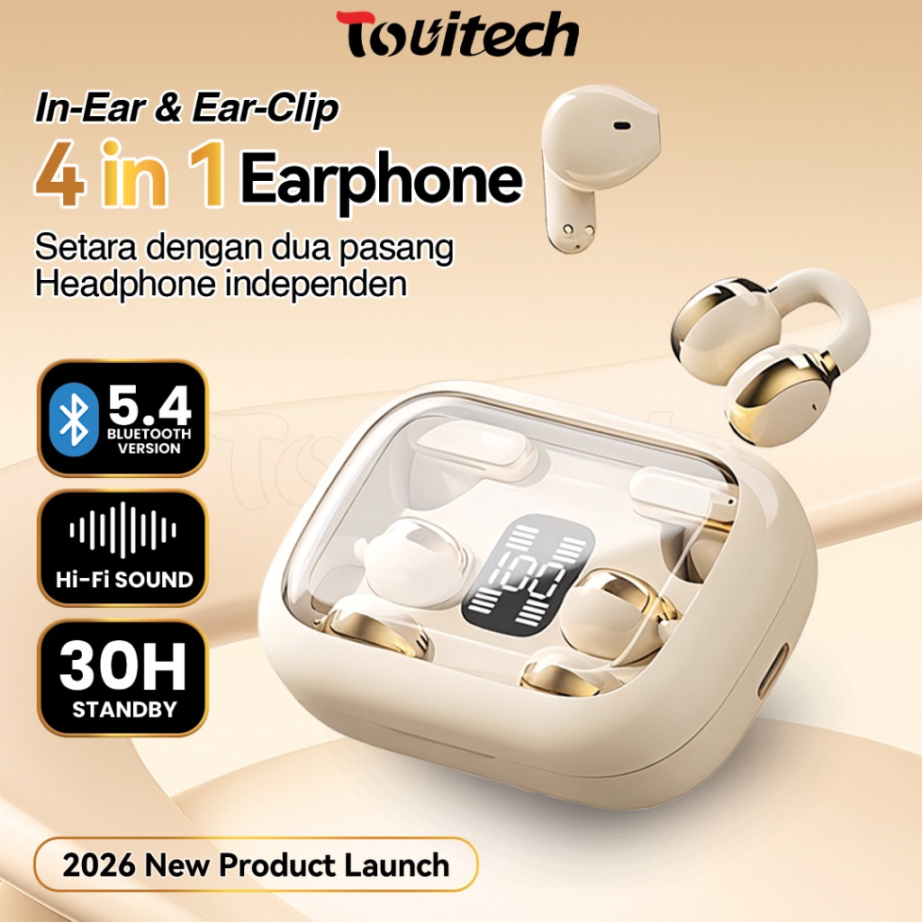 Foto Touitech TOUITECH TWS 2in1 Headset Earbuds Earphone Bluetooth 5.4