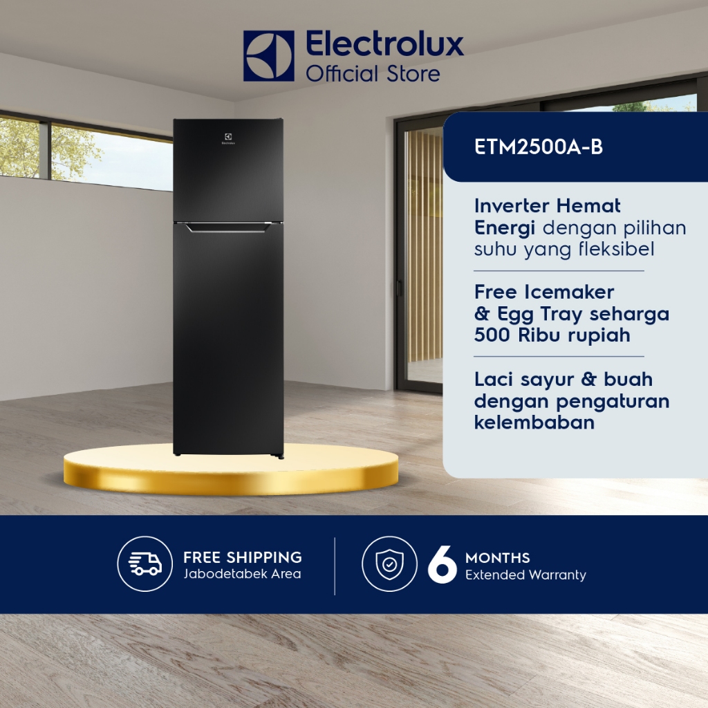 Foto Electrolux Electrolux Kulkas 2 Pintu 250L Inverter Hemat Energi suhu