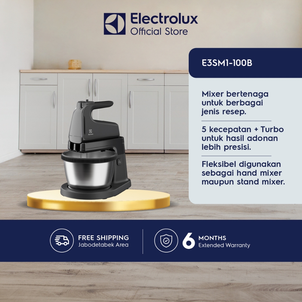 Foto Electrolux Electrolux Stand Mixer 3.5 liter Fungsi 2 in 1 (duduk