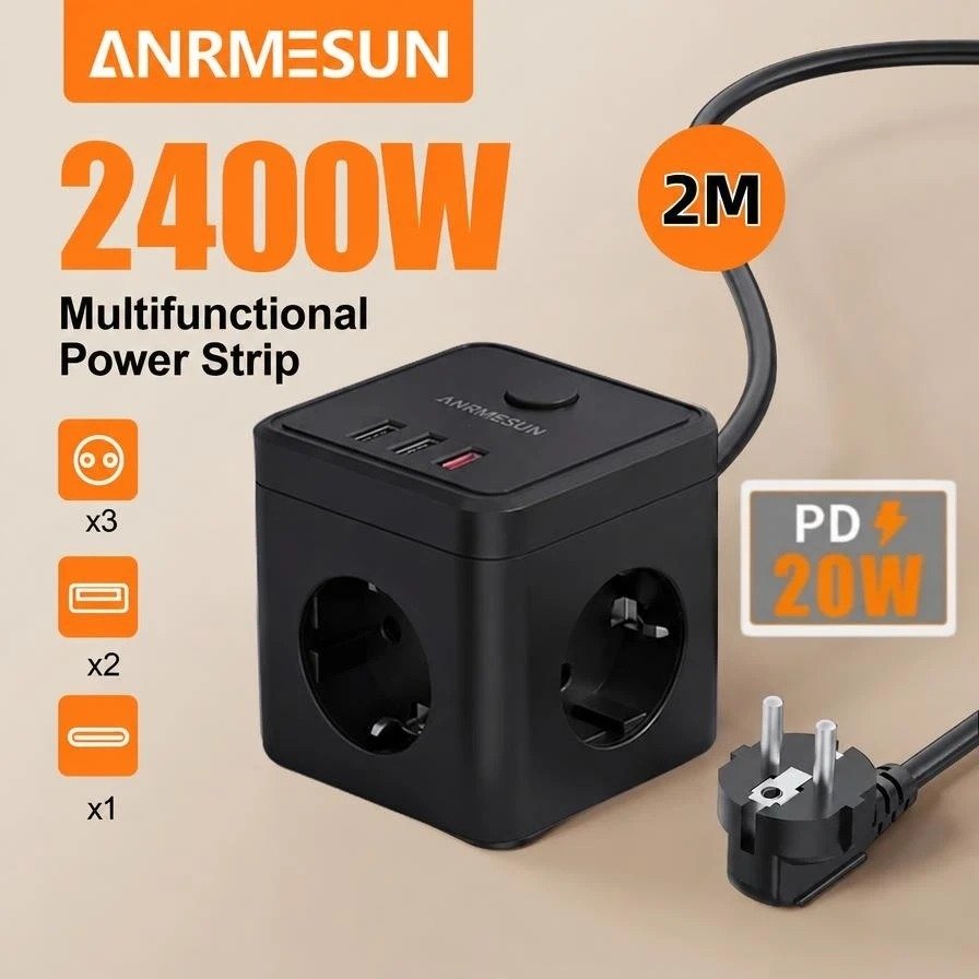 Foto ANRMESUN ANRMESUN Stop Kontak Kabel 20W Fast Charging 2M Arde