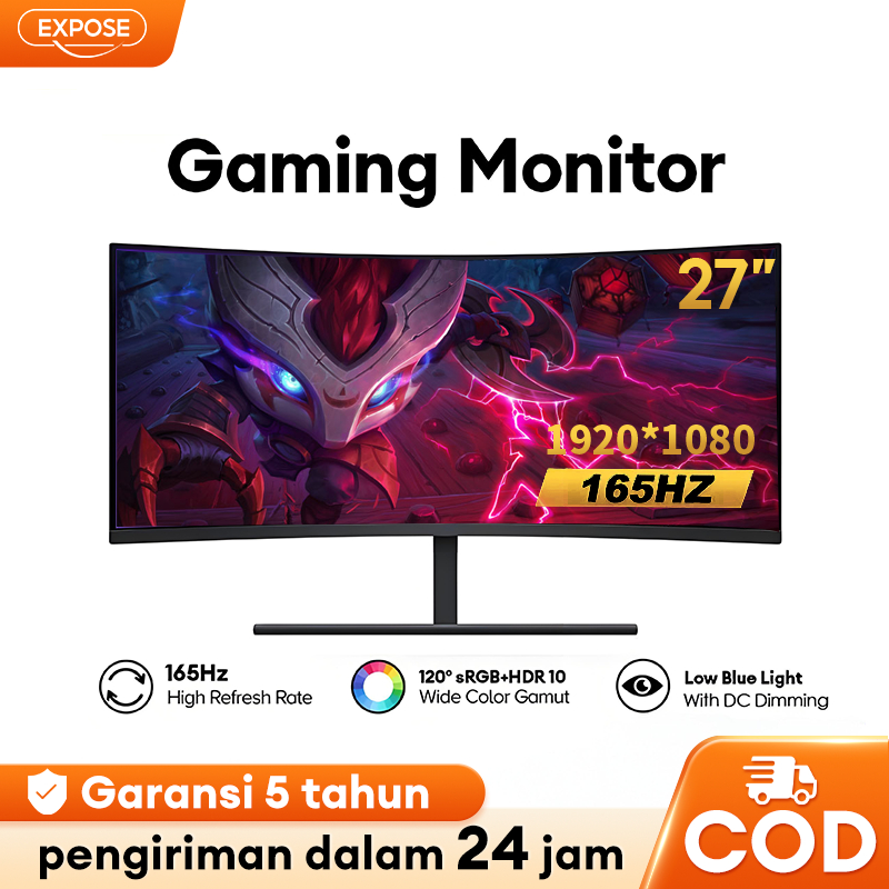 Foto EXPOSE Monitor Gaming Curved 27" 165Hz 1ms