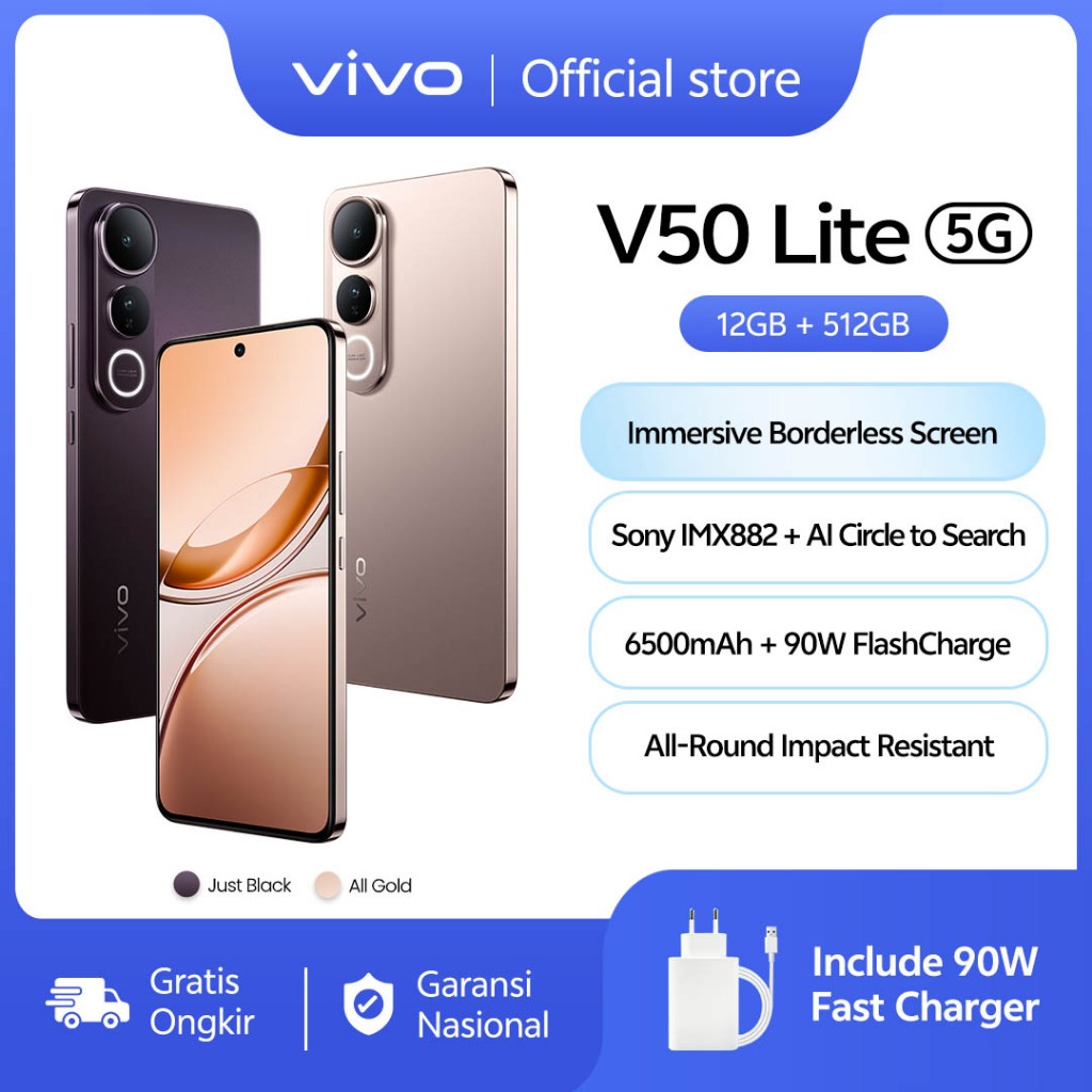 Foto Vivo vivo V50 Lite 5G (12/512) Borderless Immersive Screen