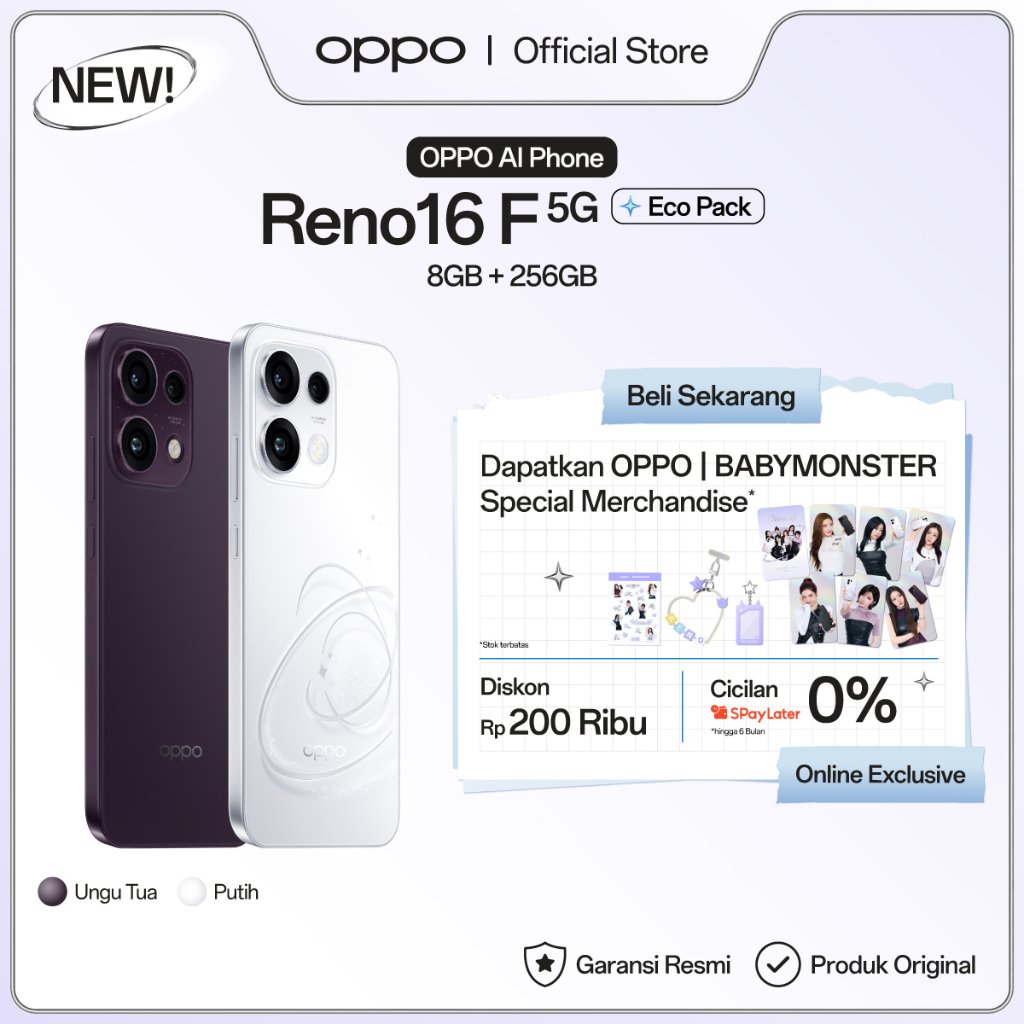 Foto OPPO OPPO Reno16 F 5G Eco Pack 8GB+256GB [3D Pop Planet Design