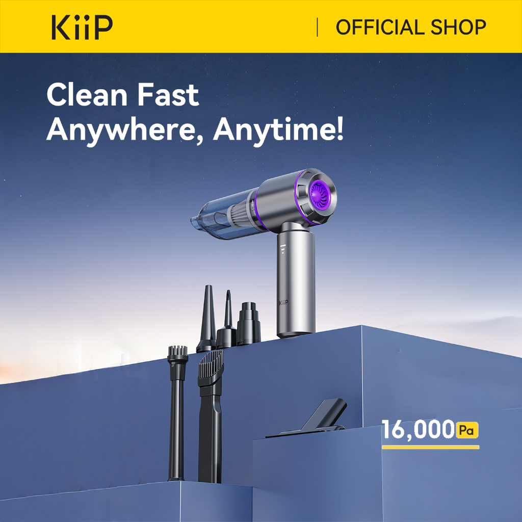 Foto KiiP KiiP Vacuum Cleaner Portabel Tanpa Kabel Genggam 16000Pa
