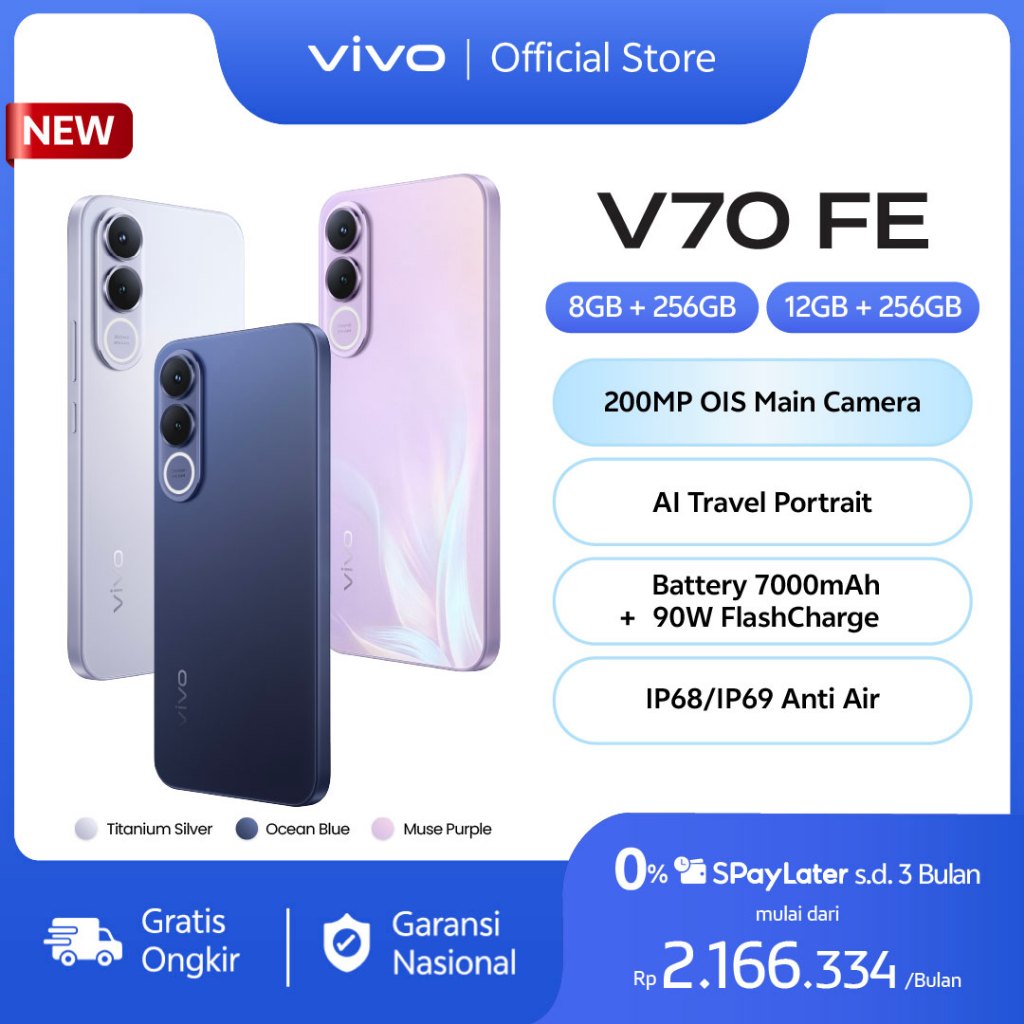 Foto Vivo vivo V70FE 5G 200MP OIS Main Camera