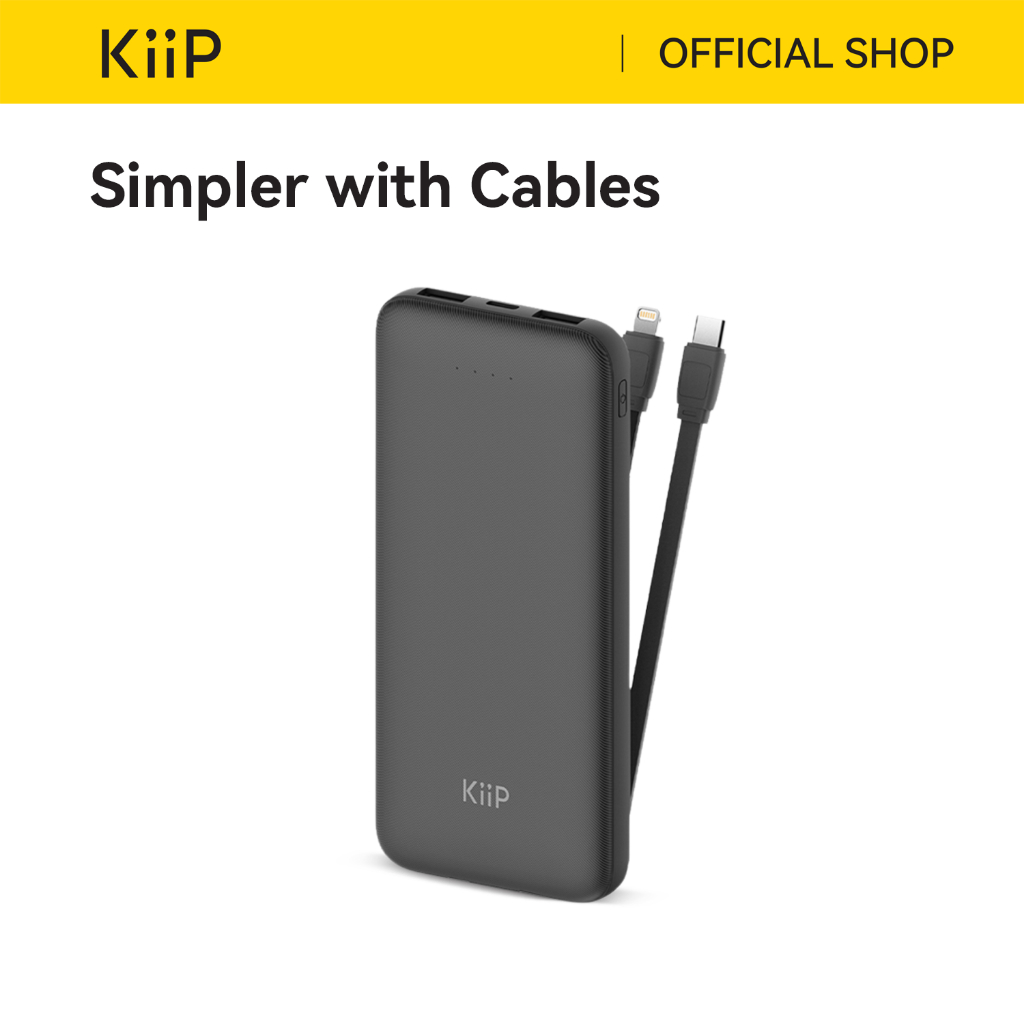 Foto Kiipwireless KiiP E33C Power Bank Slim 10000mAh Dual Input Type-C Micro