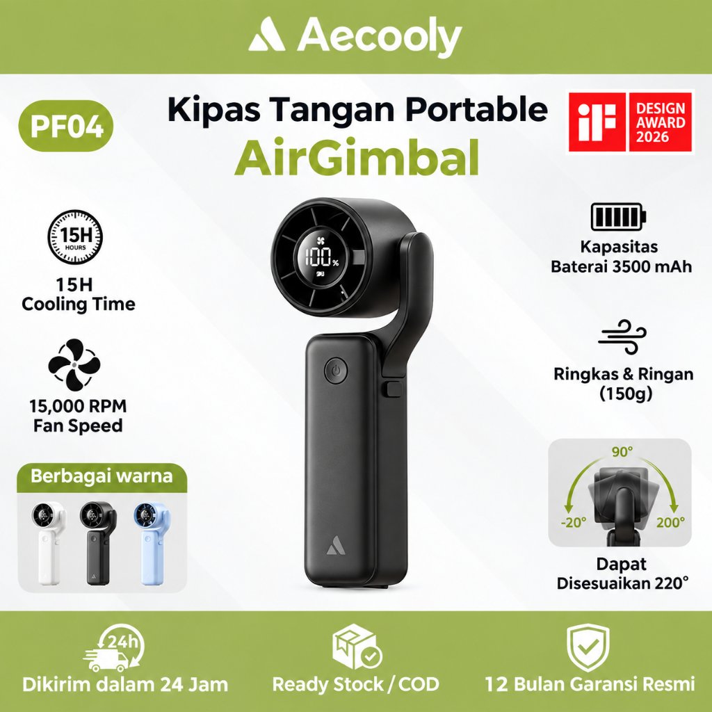 Foto Aecooly Aecooly AirGimbal Angin Kencang 11m/s Tahan Hingga 15 Jam