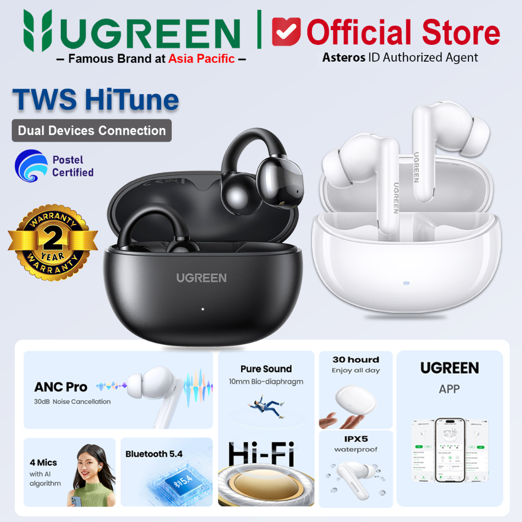 Foto Ugreen UGREEN HiTune Earphone TWS Bluetooth 5.4 Wireless Earbuds