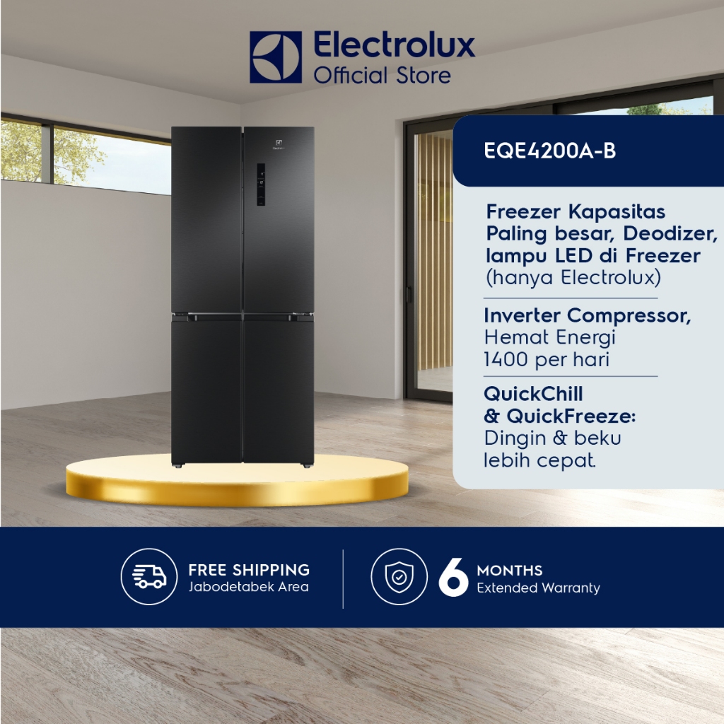 Foto Electrolux Electrolux Kulkas 4 Pintu 459L/419L Freezer Kapasitas besar