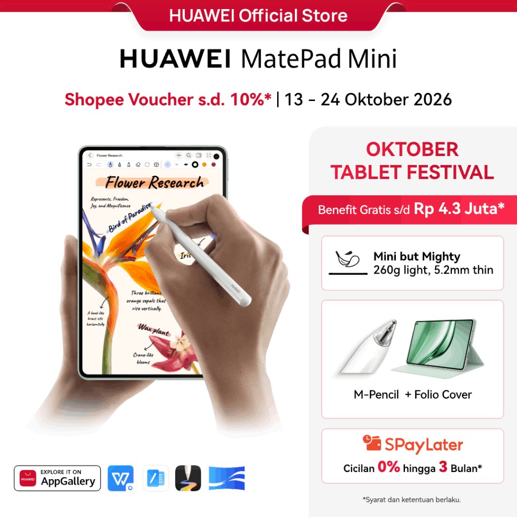 Foto Huawei HUAWEI MatePad Mini 12GB + 256GB Tablet
