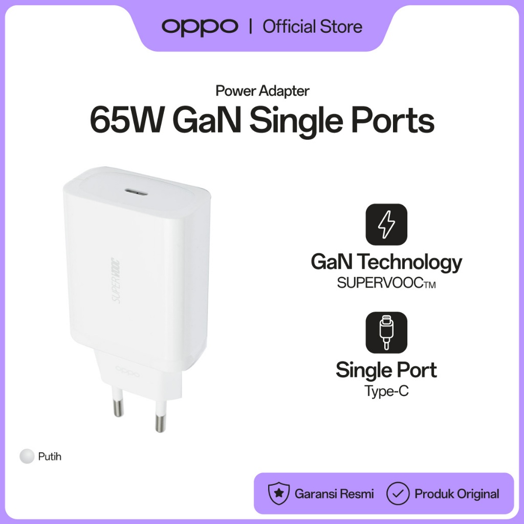 Foto OPPO Power Adapter 65W GaN SUPERVOOC