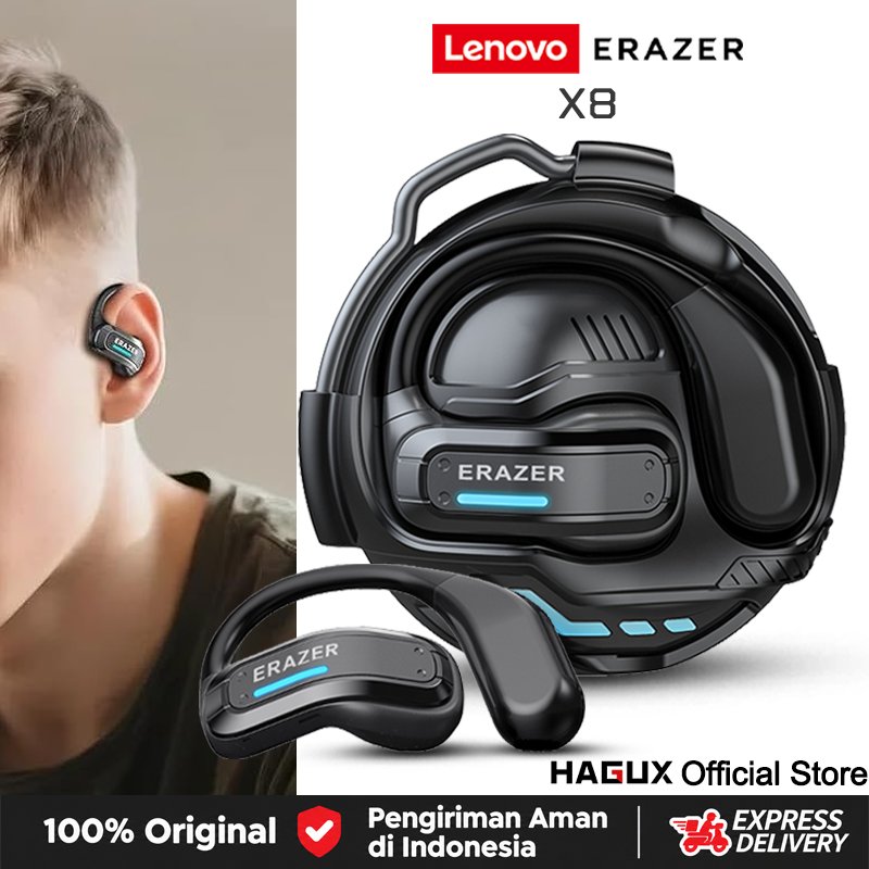 Foto Lenovo Lenovo ERAZER X8 OWS TWS Earbuds Desain Bola Mekanis
