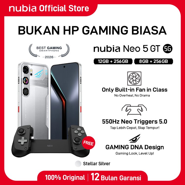 Foto Nubia nubia Handphone Gaming Neo 5 GT 5G (8/256GB) (12/256GB)