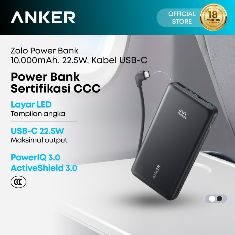 Foto Anker Anker Zolo Power Bank 3C/CCC 10.000 mAh 20.000 mAh 22.5W