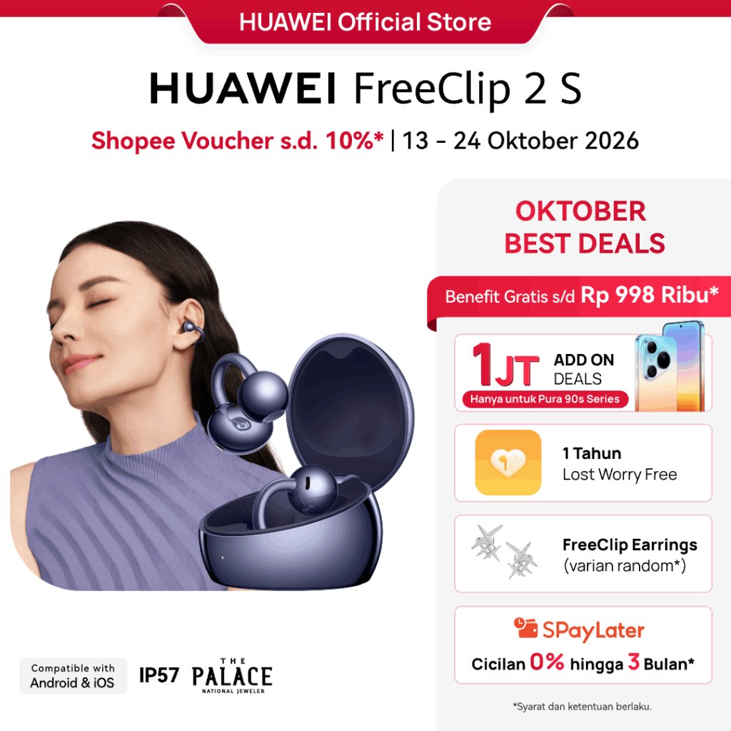 Foto Huawei HUAWEI FreeClip 2 S TWS Earphone