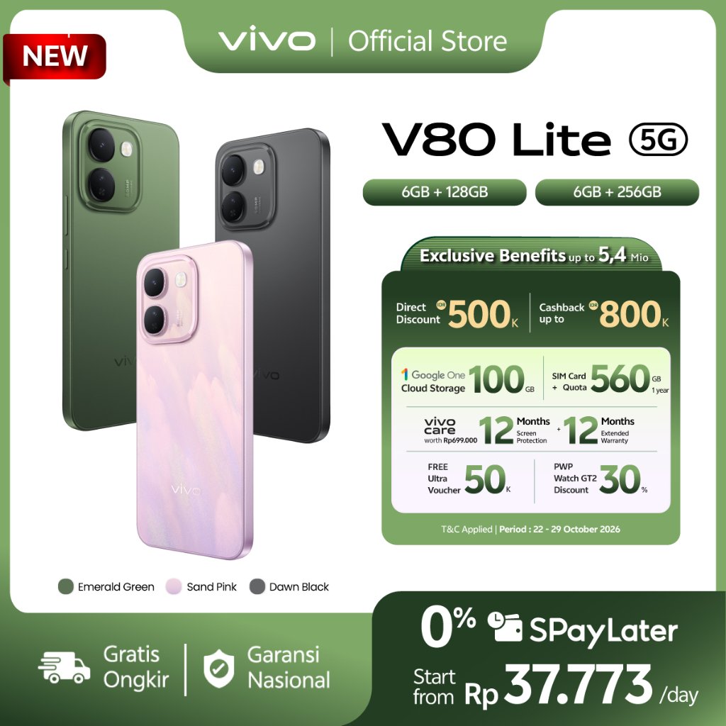 Foto Vivo vivo V80 Lite 5G (6+128 and 6+256)