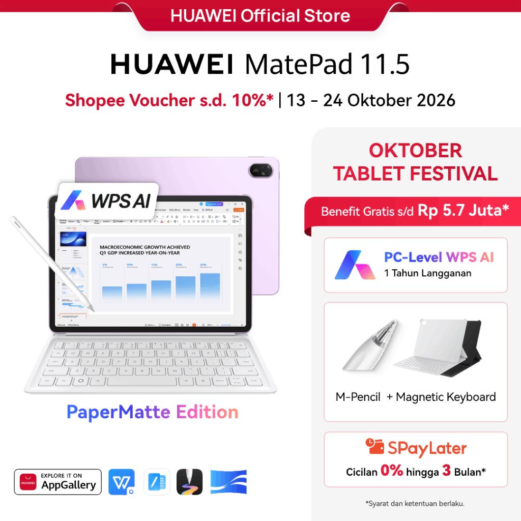 Foto Huawei HUAWEI MatePad 11.5 PaperMatte Tablet