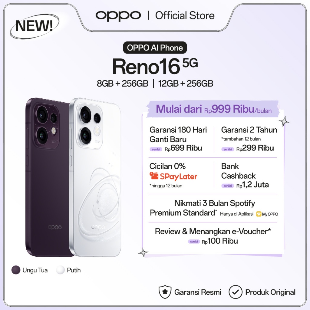 Foto OPPO OPPO Reno16 5G 8GB+256GB/12GB+256GB [3D Pop Planet Design